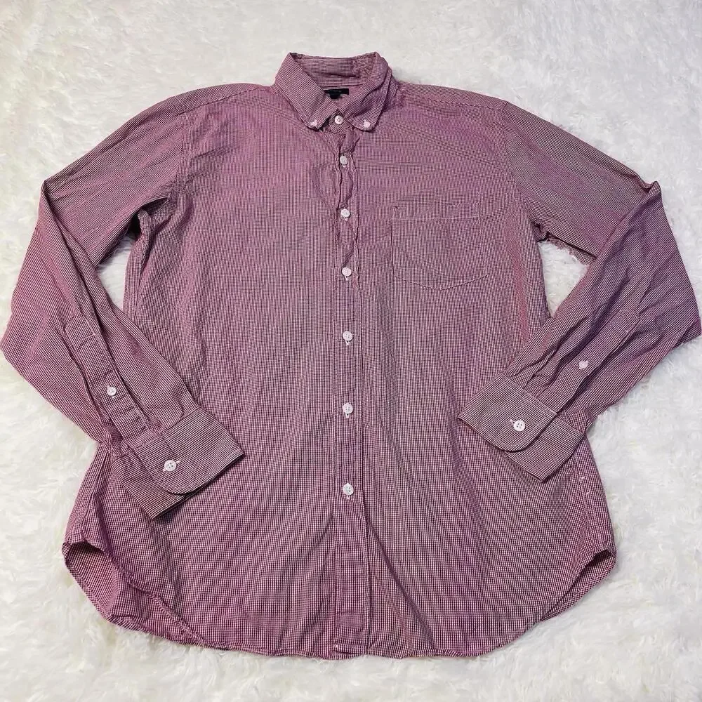 J. Crew Men's Classic Button Up Long Sleeve Shirt Medium
